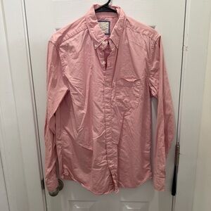American Eagle Outfitters Pink Button-Down Casual Shirt